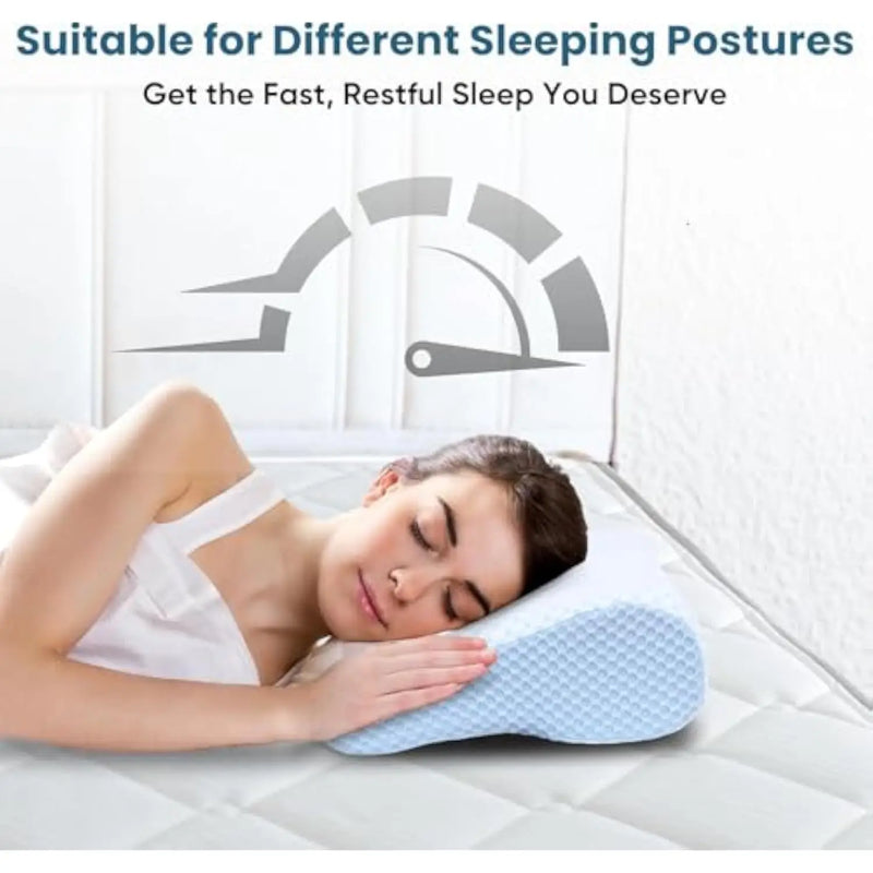 Memory Foam Pillows Neck Pillow for Pain Relief, Ergonomic Cervical Pillow Neck Shoulder Support Bed Pillow for Side Back Stoma