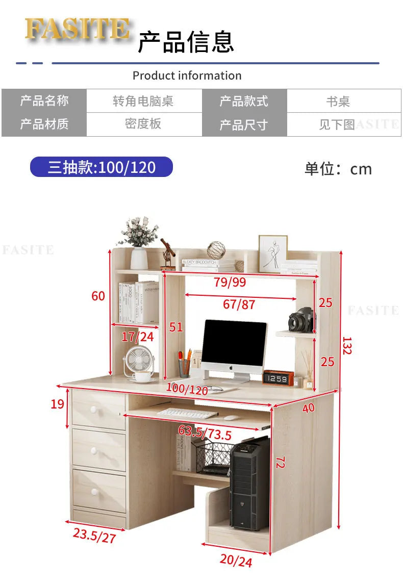 Computer Desks, Student Home Desks, Bookshelf Tables, Simple Rental Rooms, Bedroom Writing Desks