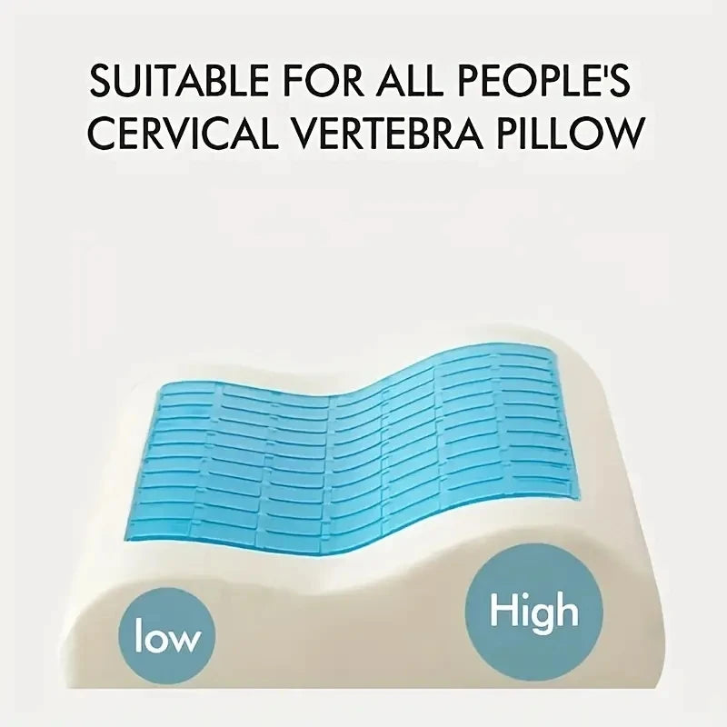 Gel Pillow Orthopedic Memory Foam Pillow 60x40cm Soft Summer Ice-cool Slow Rebound Sleep BedPillow With Pillowcase Health Care