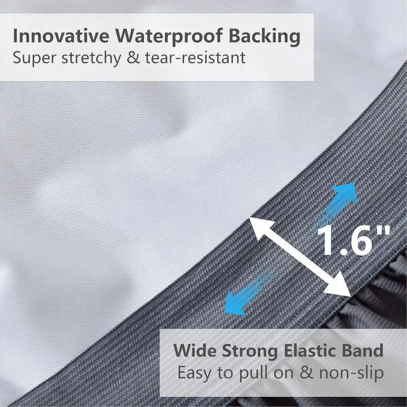 King Size Mattress Pad Waterproof Cooling Mattress Topper King 78"x80" Noiseless Urine Proof Mattress Protector Cover Deep