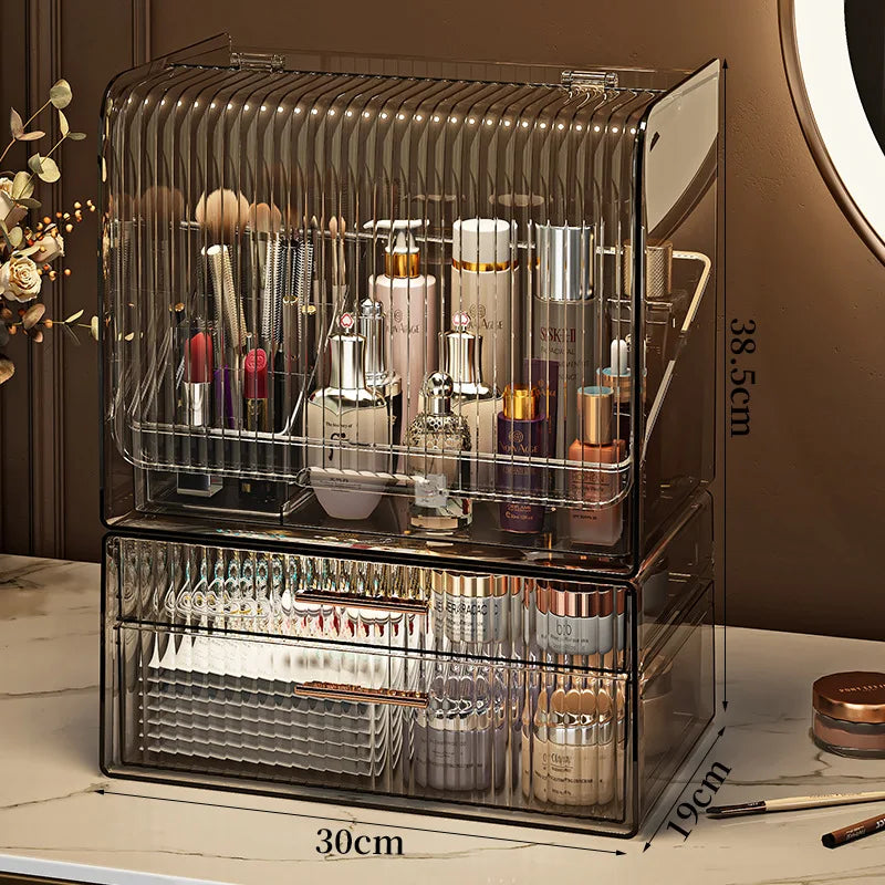 Cosmetics Storage Box Dresser Skin Care Products Shelf Lipstick Makeup Brush Desktop Large Capacity Organizing Box