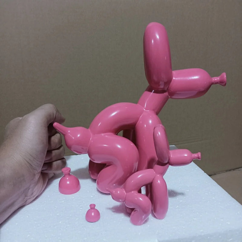 Resin balloon poop dog sculpture decoration Creative living room bedroom wine cabinet cartoon animal simple modern decorative so