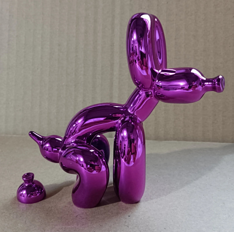 Resin balloon poop dog sculpture decoration Creative living room bedroom wine cabinet cartoon animal simple modern decorative so