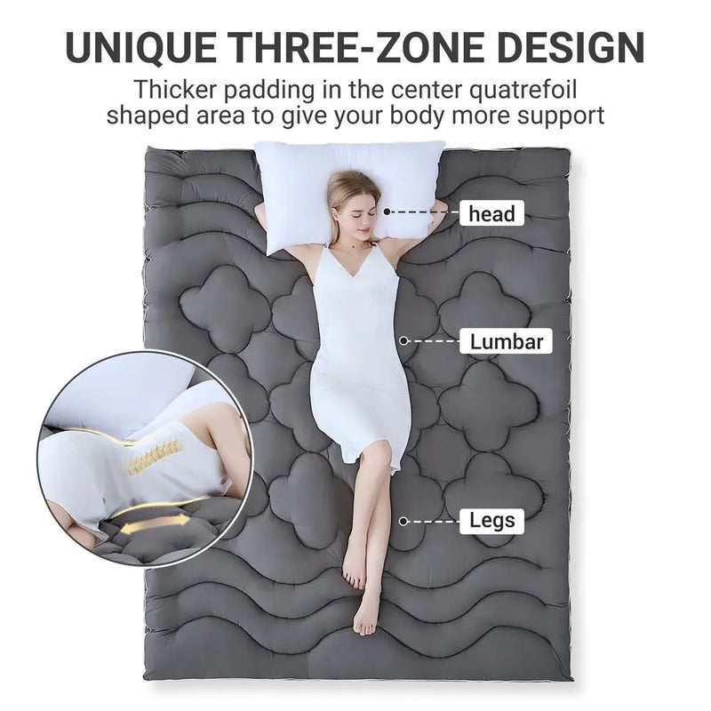 Cooling Twin Mattress Topper Pillow Top Protector Deep Pocket Breathable Soft Supportive Pressure Relief Pad Better Sleep