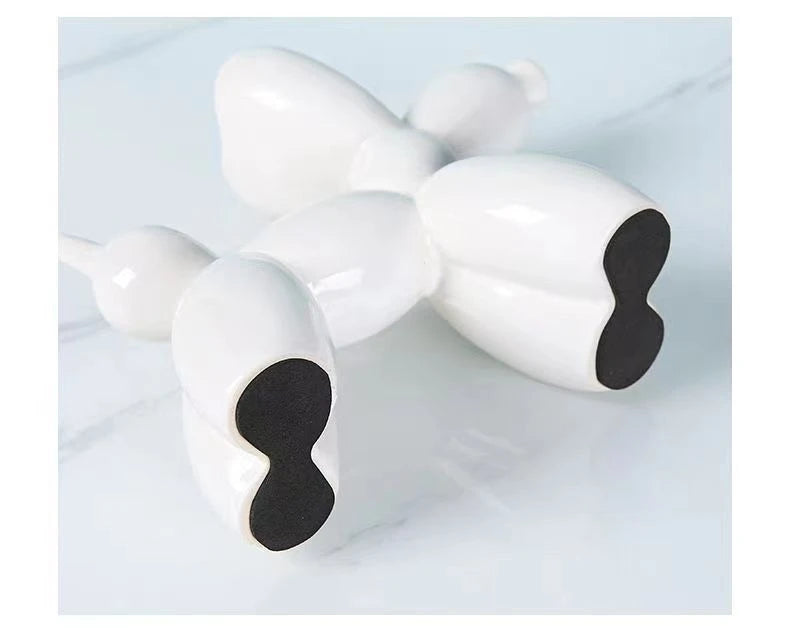 21cm Big Size Ceramic Balloon Dog Abstract Ornament Creative Sculpture Study Room Statue Home Office Accessories Decoration