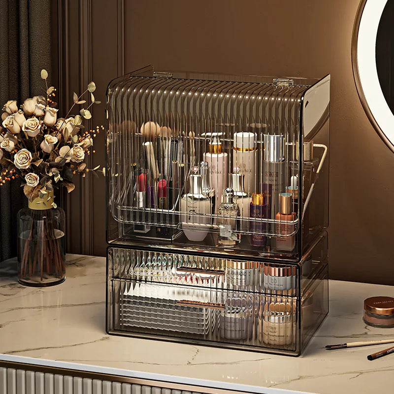 Cosmetics Storage Box Dresser Skin Care Products Shelf Lipstick Makeup Brush Desktop Large Capacity Organizing Box