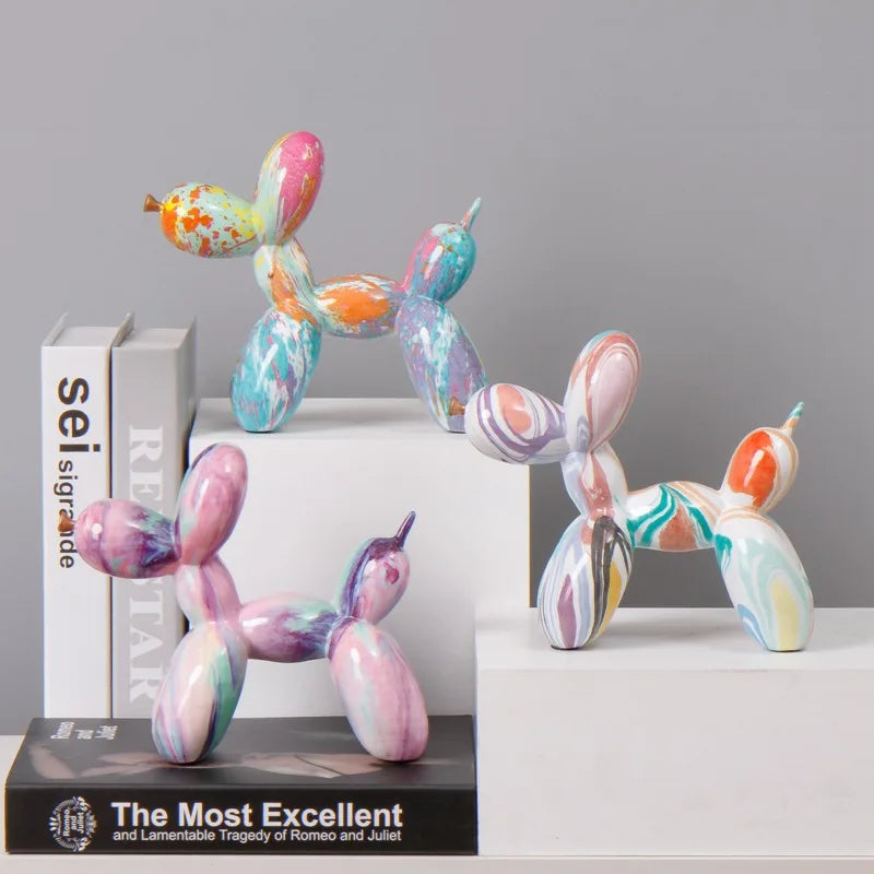Nordic Exquisite dog Statue Living Room Office Sculpture Home Ornaments Accessories Desktop Decoration 
