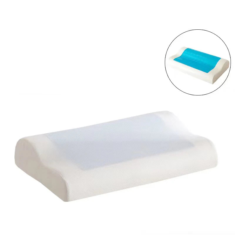 Gel Pillow Orthopedic Memory Foam Pillow 60x40cm Soft Summer Ice-cool Slow Rebound Sleep BedPillow With Pillowcase Health Care