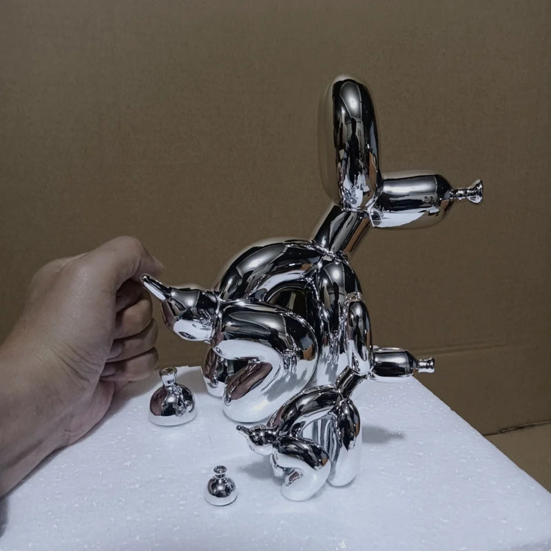 Resin balloon poop dog sculpture decoration Creative living room bedroom wine cabinet cartoon animal simple modern decorative so