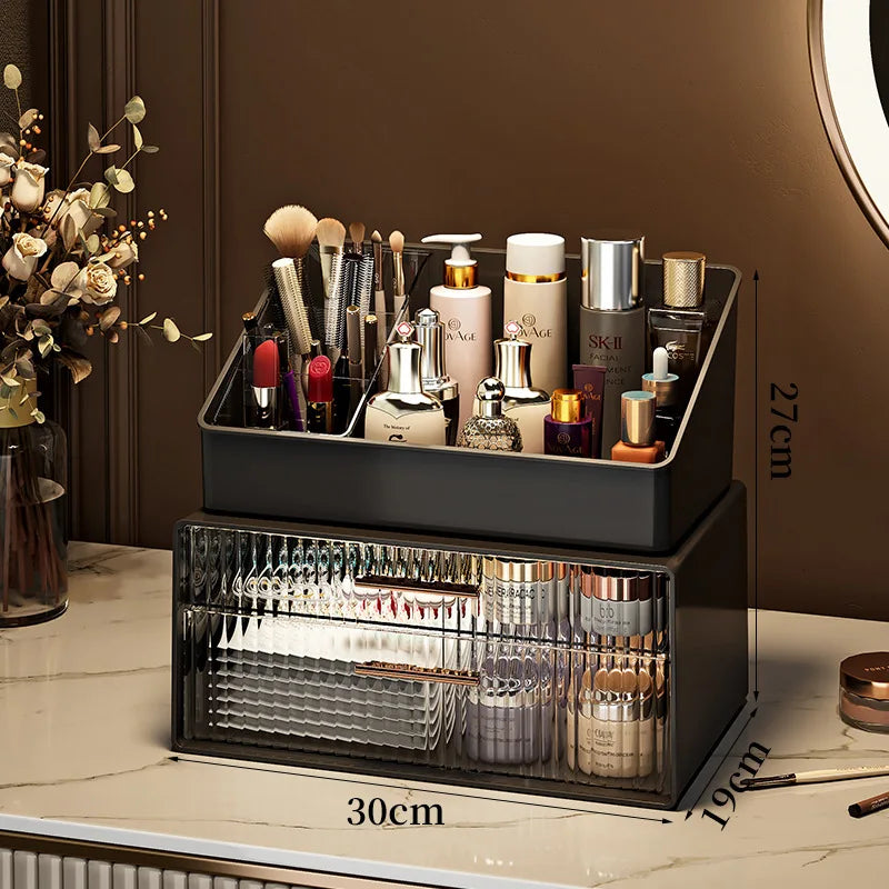 Cosmetics Storage Box Dresser Skin Care Products Shelf Lipstick Makeup Brush Desktop Large Capacity Organizing Box