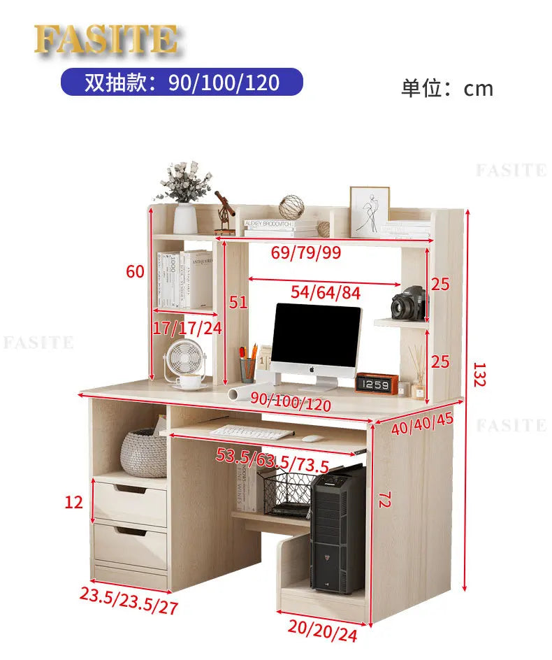 Computer Desks, Student Home Desks, Bookshelf Tables, Simple Rental Rooms, Bedroom Writing Desks