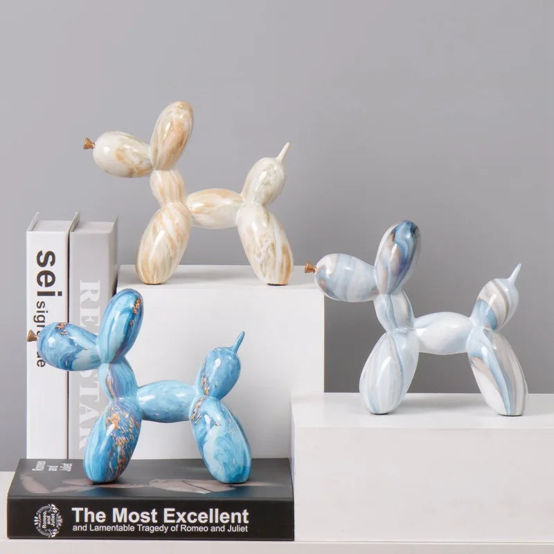 Nordic Exquisite dog Statue Living Room Office Sculpture Home Ornaments Accessories Desktop Decoration 