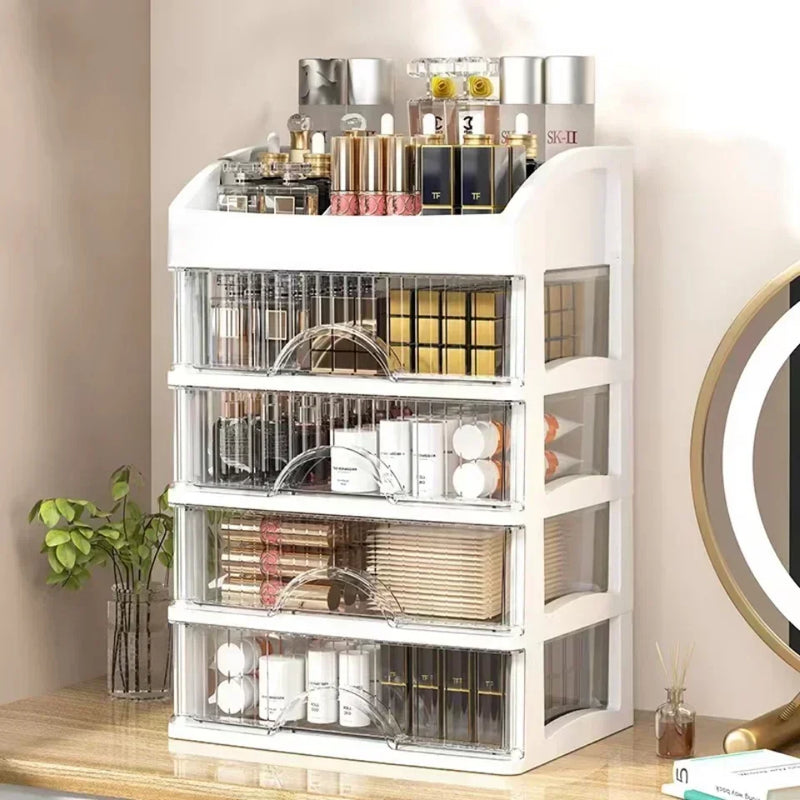 2025 Drawer style Storage Box Transparent Jewelry and Skincare Storage Box Large Capacity Desktop Items Dustproof