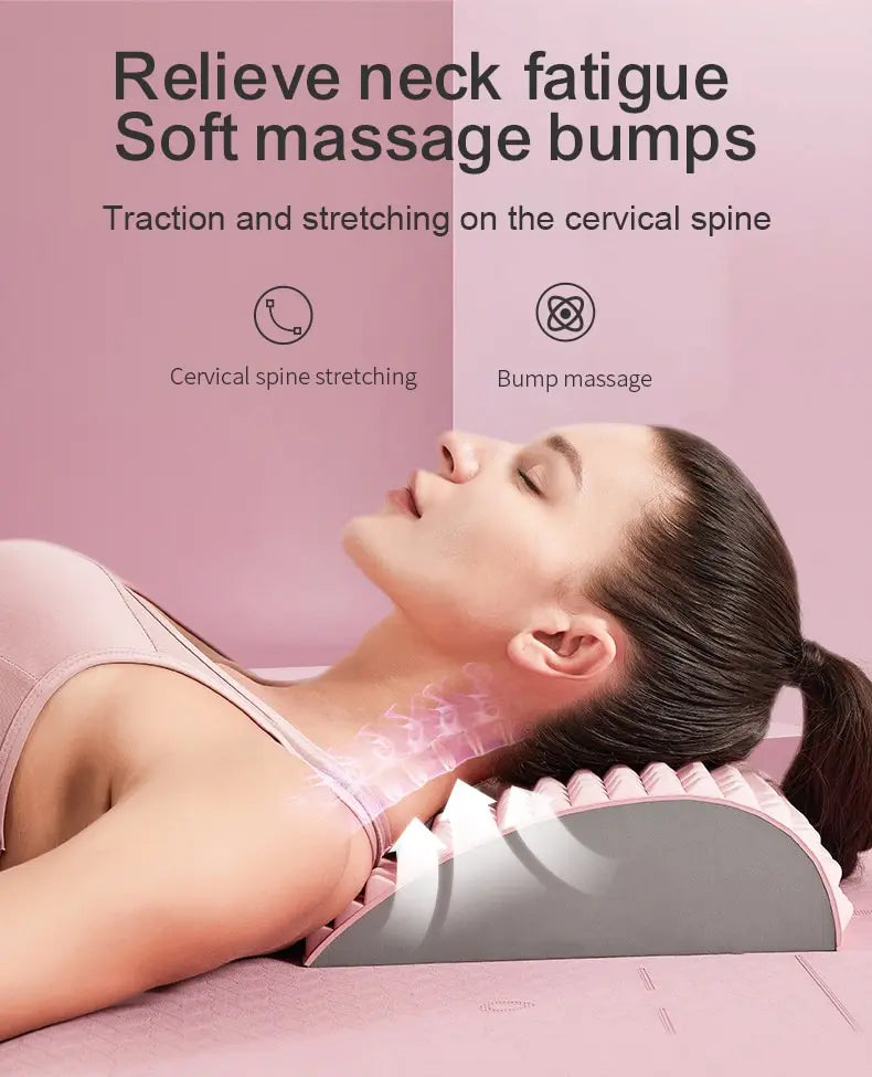 Back Stretcher Pillow Neck Lumbar Support Massager for Neck Waist Back Herniated Disc Pain Relief Massage Relaxation Tools