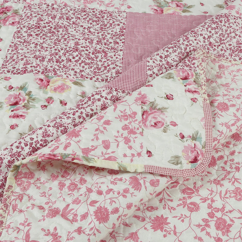 Spliced Quilt Set, Pre-washed Fitted Sheet Quilt Cover, Flower Sea Design, Comfortable and Skin-friendly, Breathable and Soft