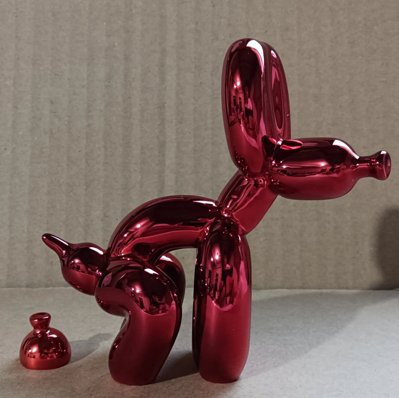 Resin balloon poop dog sculpture decoration Creative living room bedroom wine cabinet cartoon animal simple modern decorative so
