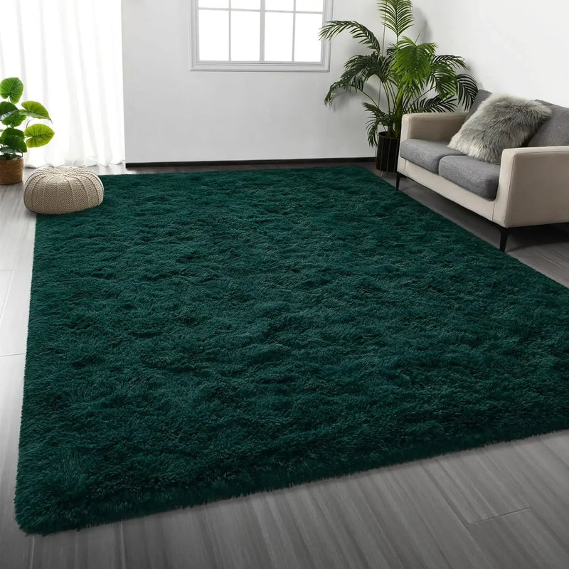Large Shag Area Rugs 6 x 9, Tie-Dyed Plush Fuzzy Rugs for Living Room, Ultra Soft Fluffy Furry Rugs for Bedroom