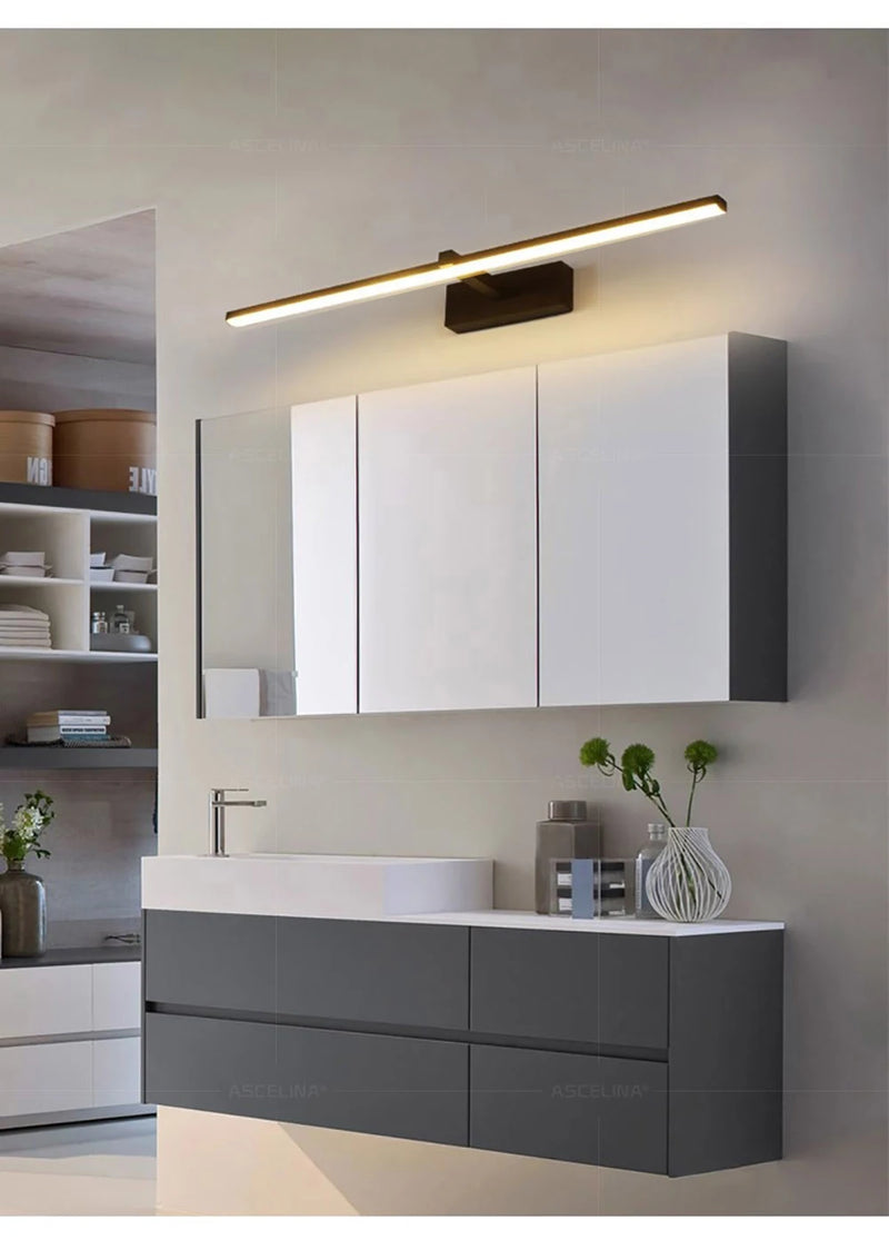 LED Wall Lamp 40/80/100cm Modern Mirror Decor Lighting Long Strip Light For Bathroom Washroom Kitchen Indoor Luminaire Lustre