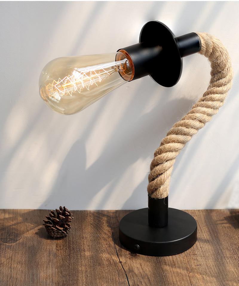 Retro Hemp Rope Design E27 Edison Bulb Iron Wall Lamp Indoor Home Loft Corrior Led Wall Lamp Industrial Decoration Wall Light