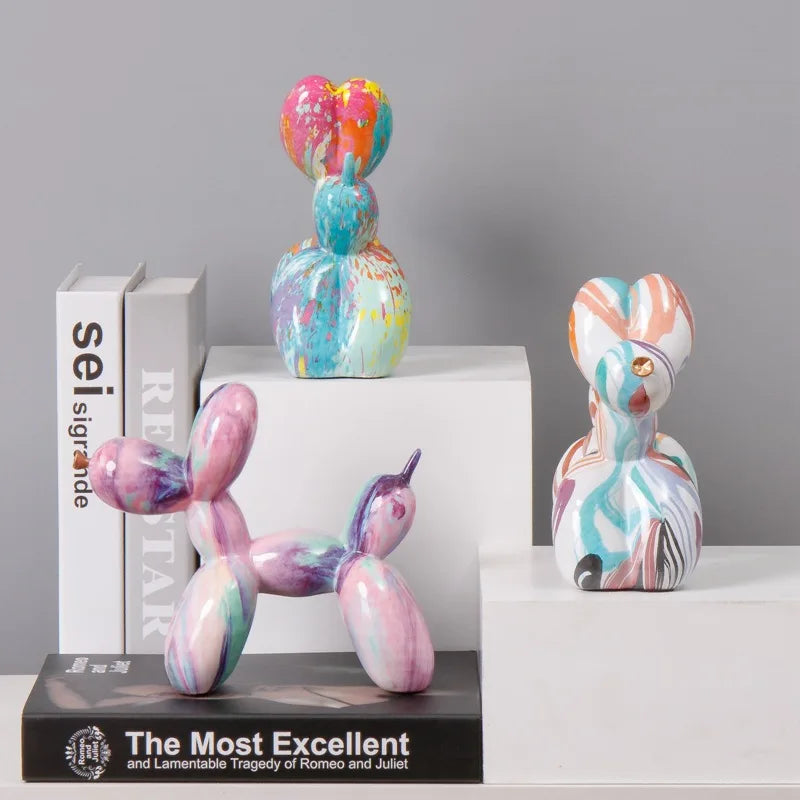 Nordic Exquisite dog Statue Living Room Office Sculpture Home Ornaments Accessories Desktop Decoration 