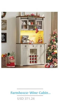 Rustic Kitchen Bar Cabinet Tall Liquor Storage Hutch Buffet Sideboard Wine Organizer 72" Power Outlet Wood Pantry Shelf