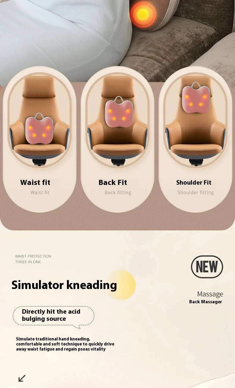 Hot Cervical Vertebra Massager Neck And Shoulder Waist And Back Legs Massage Pillow Car And Home Use Multi Functional Electric