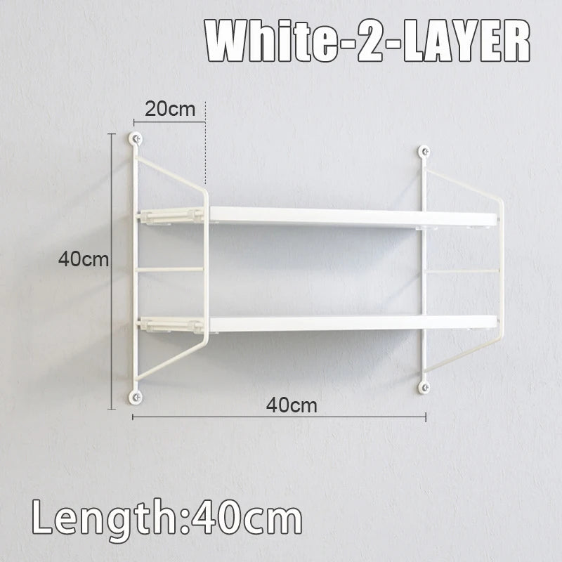 Wall Mounted Shelves Iron art Wood Hanging Book Shelf For Living Room Bedroom Storage Basket Wall Decoration Rack Doll Organizer
