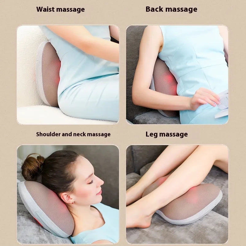 Hot Cervical Vertebra Massager Neck And Shoulder Waist And Back Legs Massage Pillow Car And Home Use Multi Functional Electric