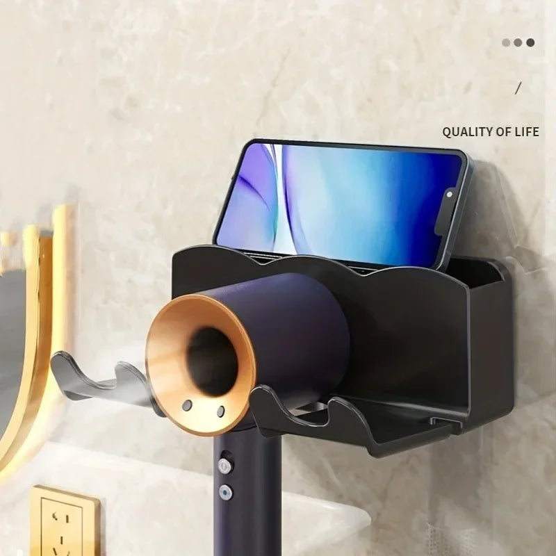 Hair Dryer Storage Rack, Wall-Mounted Bathroom. Closet organizer Bathroom acceseries Shower caddy organizer Ecoco Hair dryer