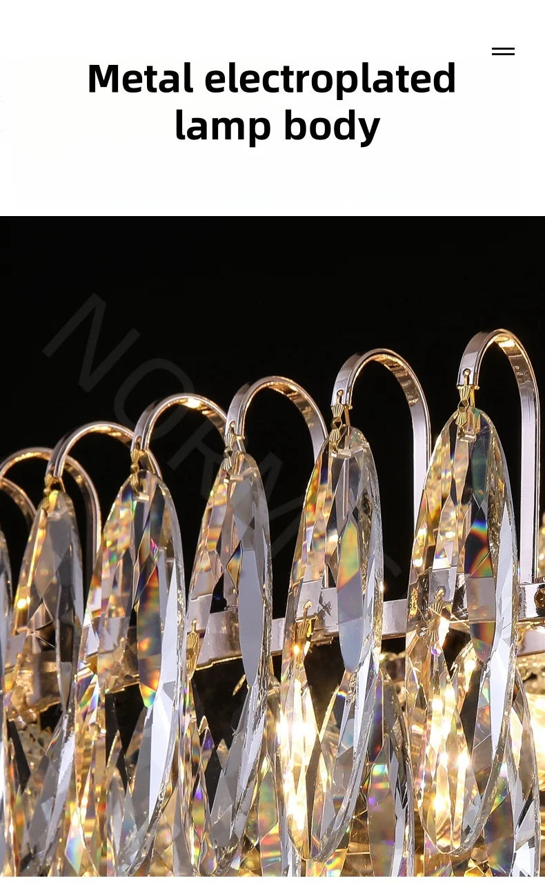 Nordic Modern Crystal Chandelier Wedding Hall Villa Hotel Hall Living Room Home Decoration Ceiling Light Luxurious Pendent Lamp.this beauty will arrive 22-44 days