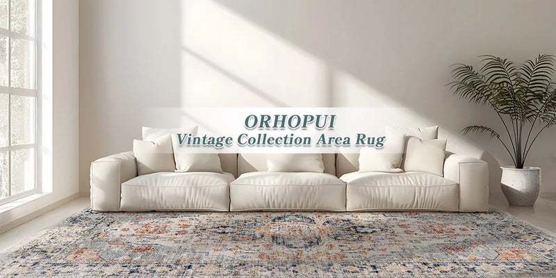 vintage design, washable area rugs non-slip rugs for living room bedroom traditional woven rugs stain resistant