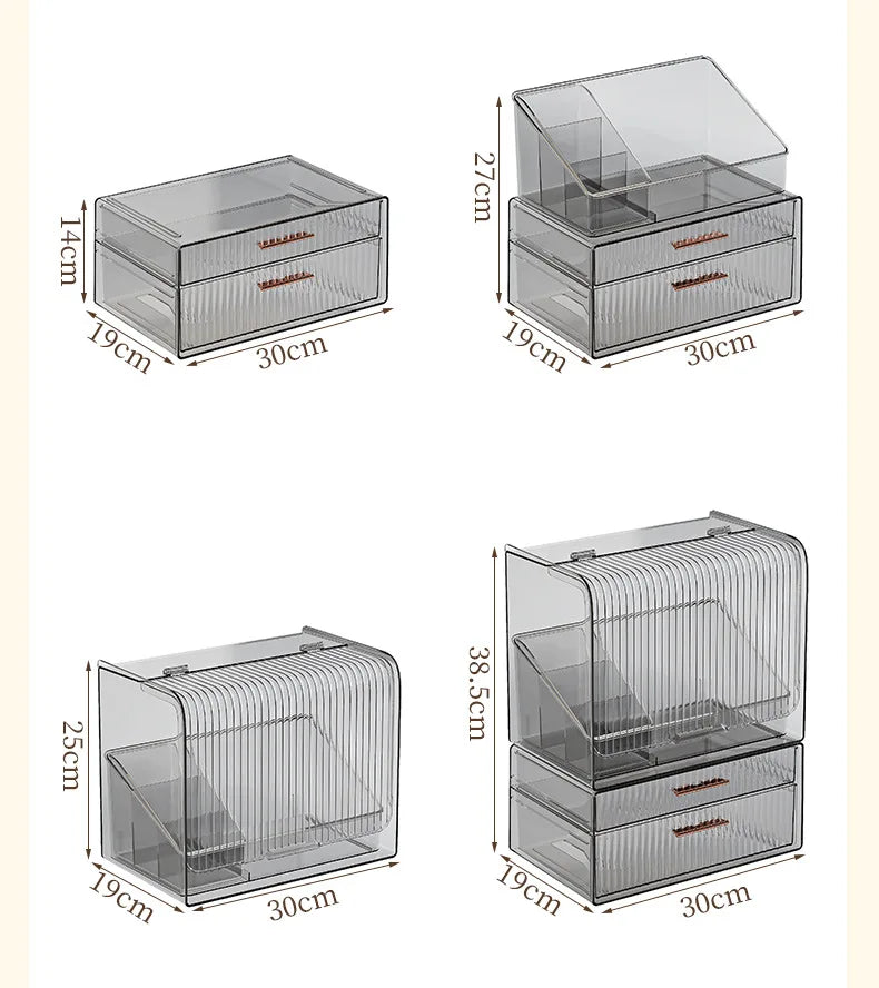 Cosmetics Storage Box Dresser Skin Care Products Shelf Lipstick Makeup Brush Desktop Large Capacity Organizing Box