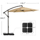 VECELO 9.8Ft Offset Patio Umbrella Offset Hanging Cantilever Patio Outdoor Market Umbrella Upf50+ Uv Protection