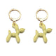 2023 New Cute Golden Balloon Dog Puppy Dangle Earrings For Women Cartoon Drop Dangle Hoop Earring Set Aesthetic Ear Jewelry