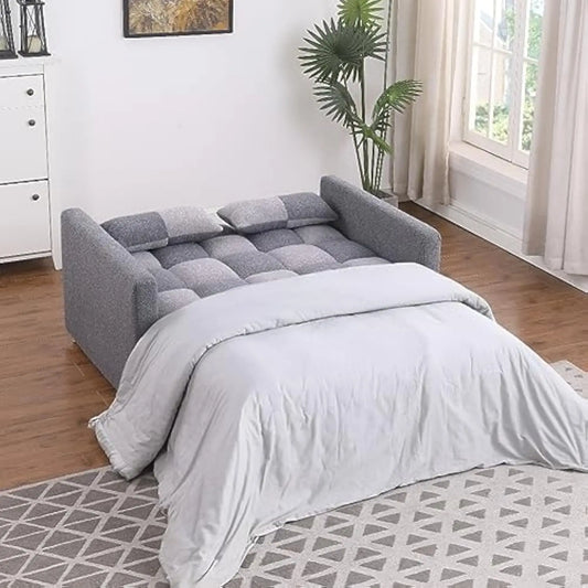 Loveseat Sleeper Sofa- 3 in 1 Convertible Sofa Bed,Pull Out Couch with Adjustable Backrest