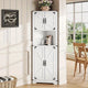Maupvit 68" Tall Corner Cabinet with 4 Barn Doors and Adjustable Shelves Farmhouse Bathroom Cabinet with Storage Home Sp