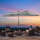 Patio Umbrella 15x9FT LED Double-sided with UPF50+ and Wind-Resistant Design, (No Base), Effortless Operation Outdoor Umbrella