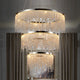 23.6-inch Crystal Chandelier, Dimmable Led Ceiling Lamp, Adjustable Color Temperature 3000K/4000K/6000K, Height Adjustable, Luxury Round Chandelier Arrival 6-10 days