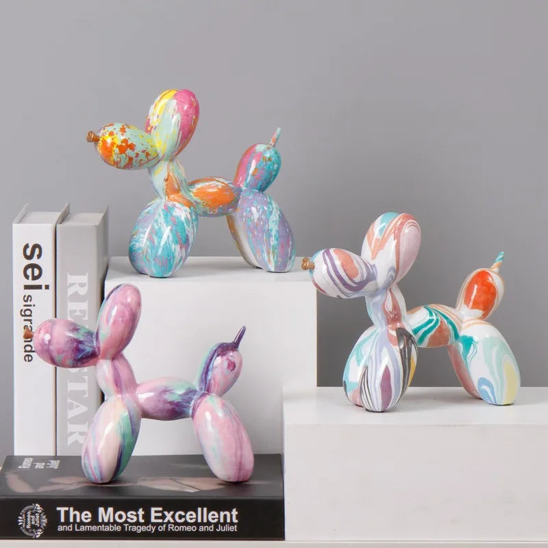 Nordic Exquisite dog Statue Living Room Office Sculpture Home Ornaments Accessories Desktop Decoration ﻿