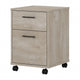 Bush Furniture Key West Mobile File Cabinet, 2 Drawer, Washed Gray