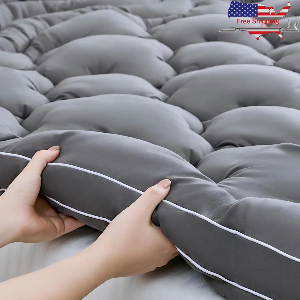 Cooling Twin Mattress Topper Pillow Top Protector Deep Pocket Breathable Soft Supportive Pressure Relief Pad Better Sleep