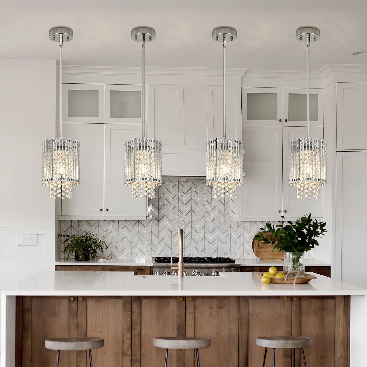Luxury Pendant Light 1-Light Crystal Chandelier Hanging Ceiling Lamp for Corridor Kitchen Island Bedroom Arrival 7-10 days