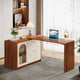 Tribesigns L Shaped Computer Desk with Drawers, Modern Corner Home Office Desk with Reversible Storage Cabinet, Long Study Desk