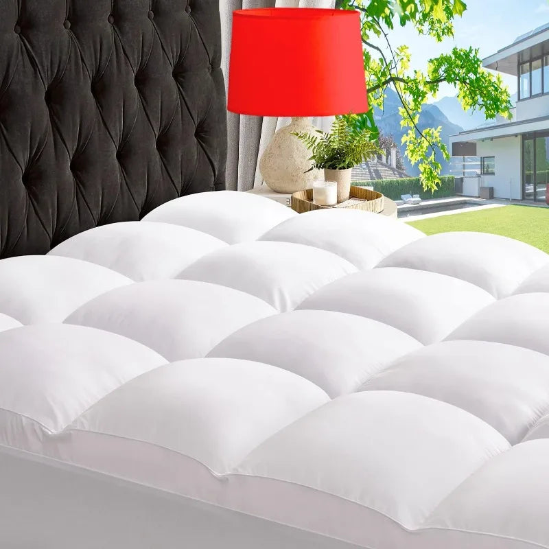 Mattress Topper Queen for Back Pain Relief, Extra Thick Mattress Pad Pillowtop, Soft Mattress Protector Cover