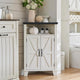 Corner bathroom cabinet with barn door and adjustable shelf, small corner cabinet, kitchen cabinet, bathroom storage cabinet
