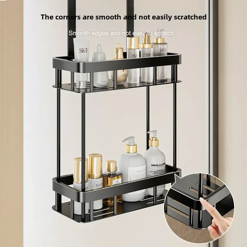 Bathroom Storage Rack Over The Door Shower Caddy Bathroom Hanging Shelf Double Layer Shower Shelf Bathroom Caddy Organizer