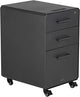 Three Drawer File Cabinet - Mobile Filing Cabinet for Home or Office - Hanging File Storage - Lockable Drawers with Heavy-Duty