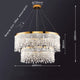 Modern K9 Crystal Chandelier Luxury Gold LED Pendant Lamp Circle Design Hanging Lights for Living Room Home Decoration Lighting Arrival 29-48 days