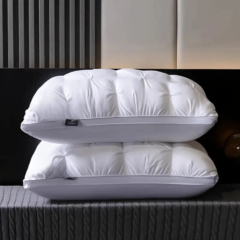 Luxurious 5-Star Hotel Quality Pillow 990g 20x30 Inches Deep Sleep Neck Support Non-Collapse High Pillow Core For All Seasons
