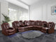 Recliner, Recliner Sofa Sectional Sofa, Air Leather Reclining Corner Sectional Sofa Set, Cup Holder, Storage Console, Sofa